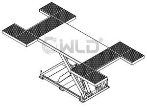 Cabine de peinture en aérosol à l'intérieur de l'élévateur à ciseaux